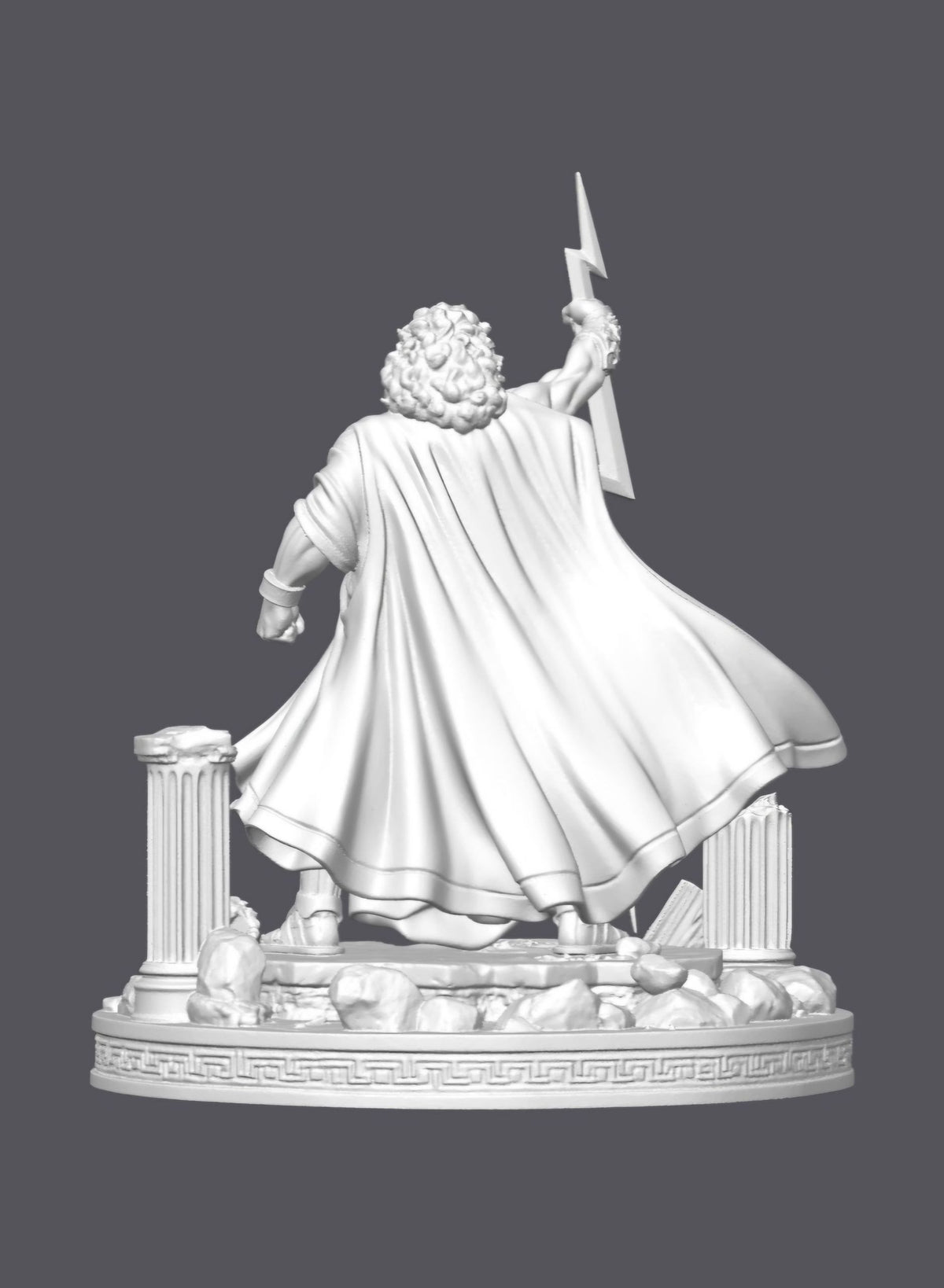 Zeus con rayo — Escultura decorativa artesanal | Atenea