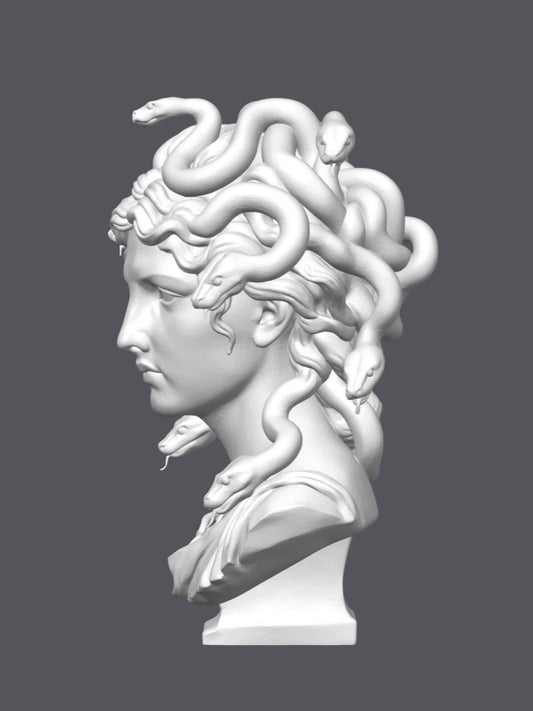 Busto Medusa — Escultura decorativa artesanal | Atenea