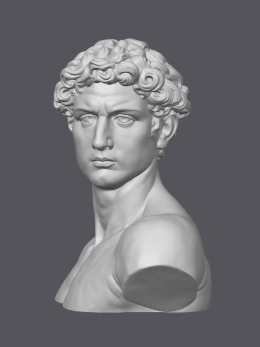 Busto clásico masculino — Escultura decorativa artesanal | Atenea