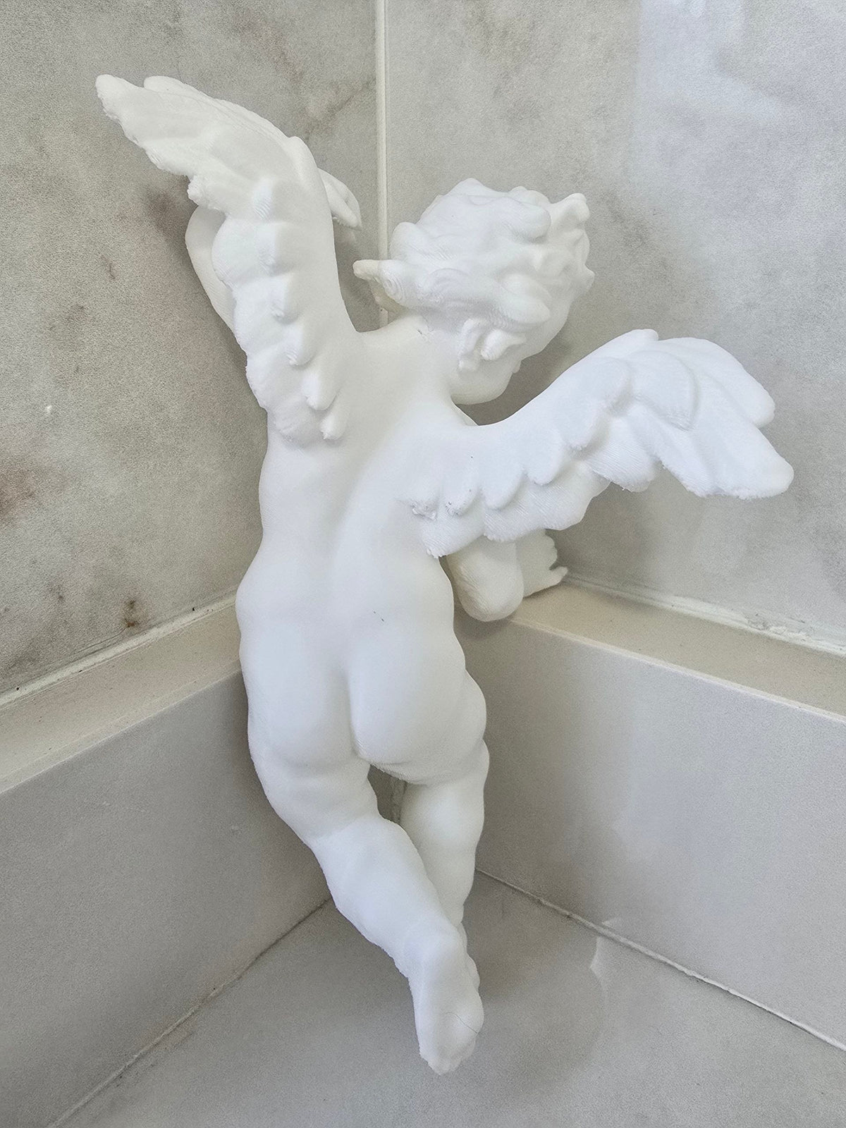 Querubín para ojos de cristal, izquierda — Escultura decorativa artesanal | Atenea