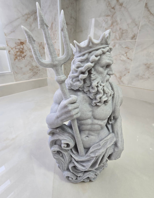 Busto Poseidón — Escultura decorativa artesanal | Atenea