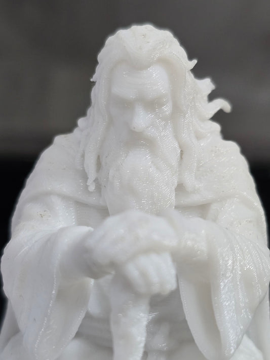 Figura de monitor de Gandalf el blanco, El señor de los anillos — Escultura decorativa artesanal| Atenea