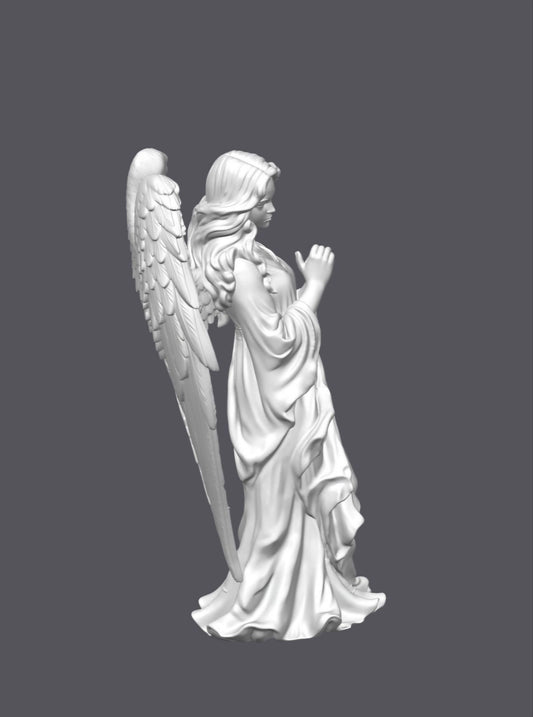 Ángel femenino orando — Escultura decorativa artesanal | Atenea