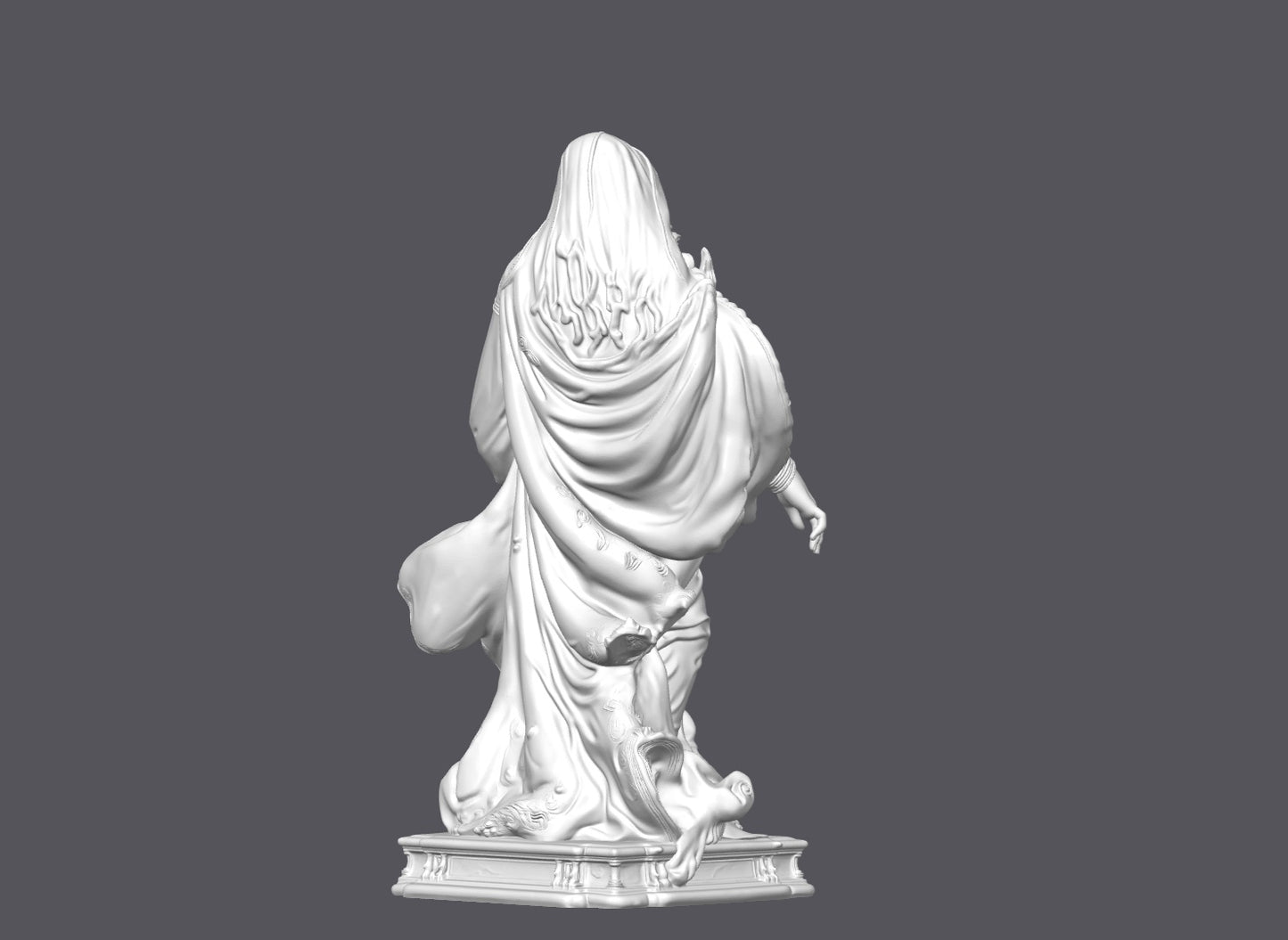 Virgen María con niño Jesús — Escultura decorativa artesanal | Atenea