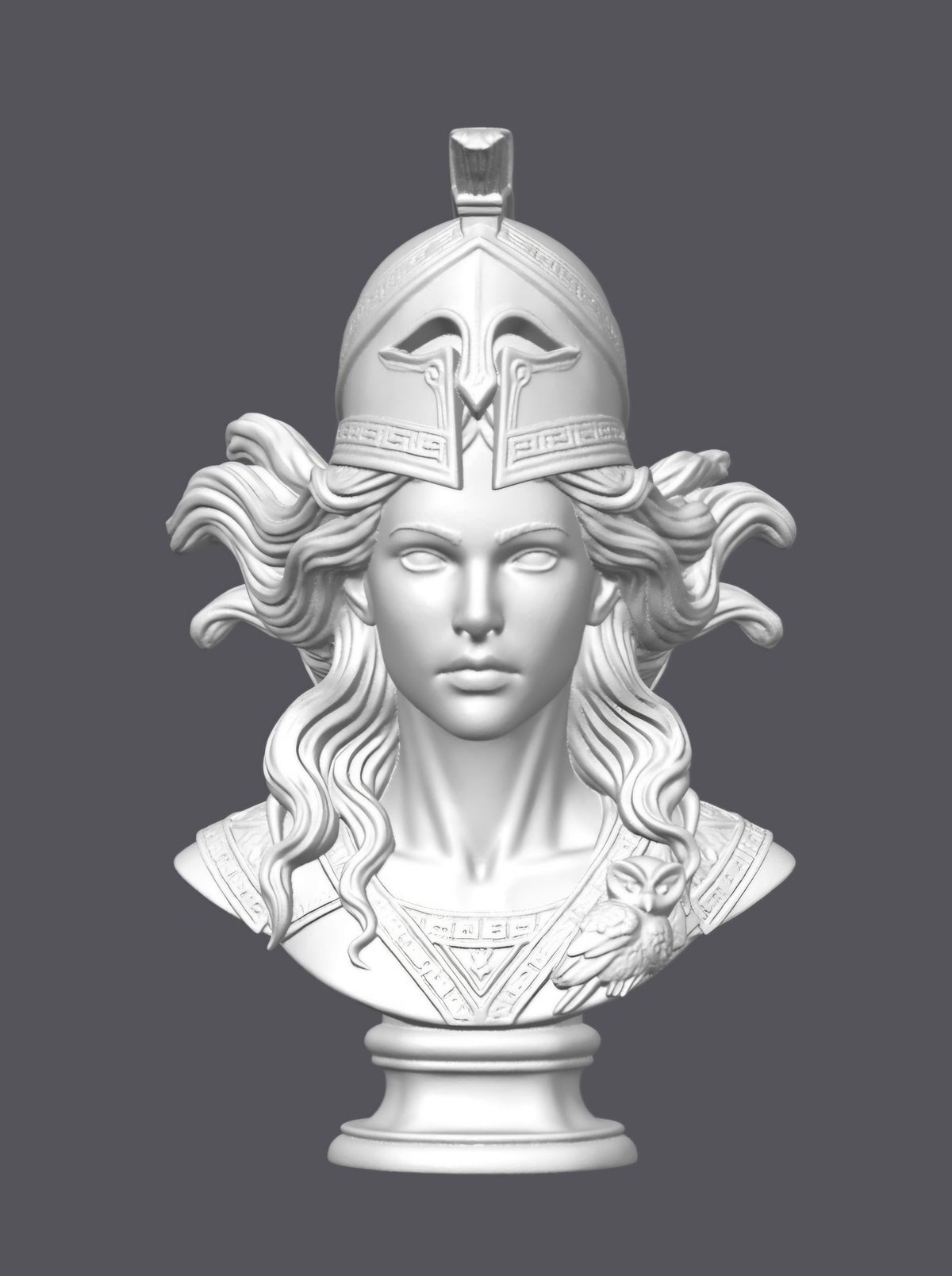 Busto Atenea con casco –  Escultura decorativa artesanal | Atenea