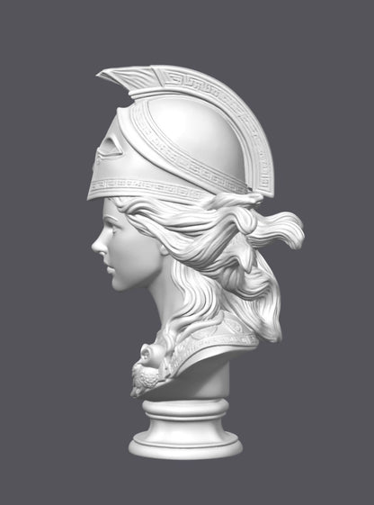 Busto Atenea con casco –  Escultura decorativa artesanal | Atenea