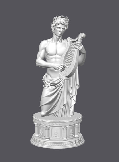 Apolo con lira –  Escultura decorativa artesanal | Atenea