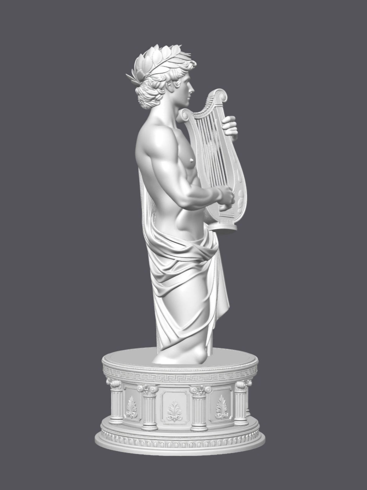Apolo con lira –  Escultura decorativa artesanal | Atenea