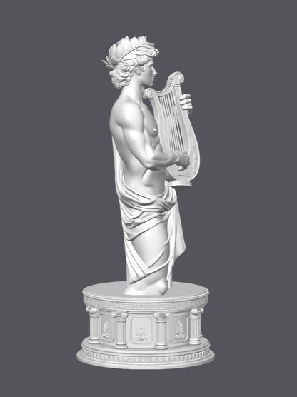 Apolo con lira –  Escultura decorativa artesanal | Atenea