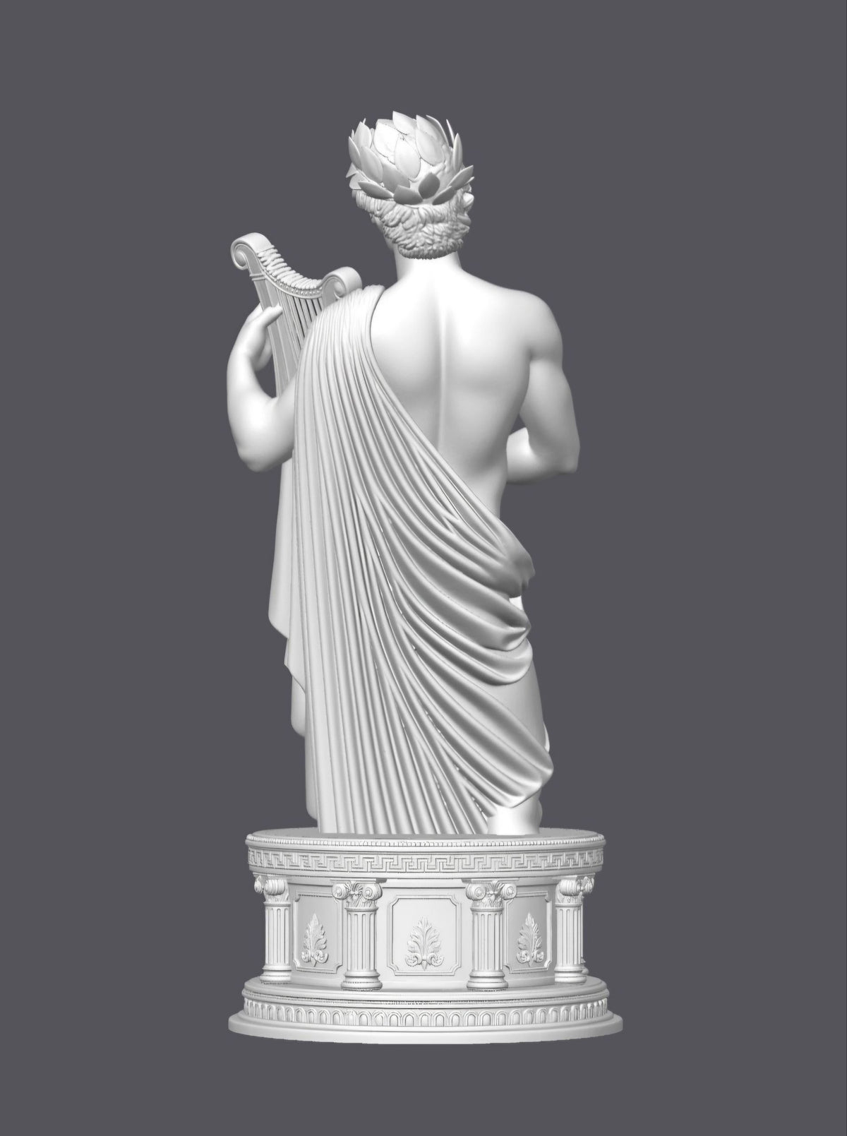 Apolo con lira –  Escultura decorativa artesanal | Atenea