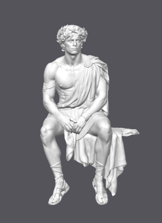 Figura de monitor de Apolo — Escultura decorativa artesanal| Atenea