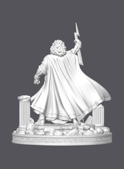 Zeus con rayo — Escultura decorativa artesanal | Atenea