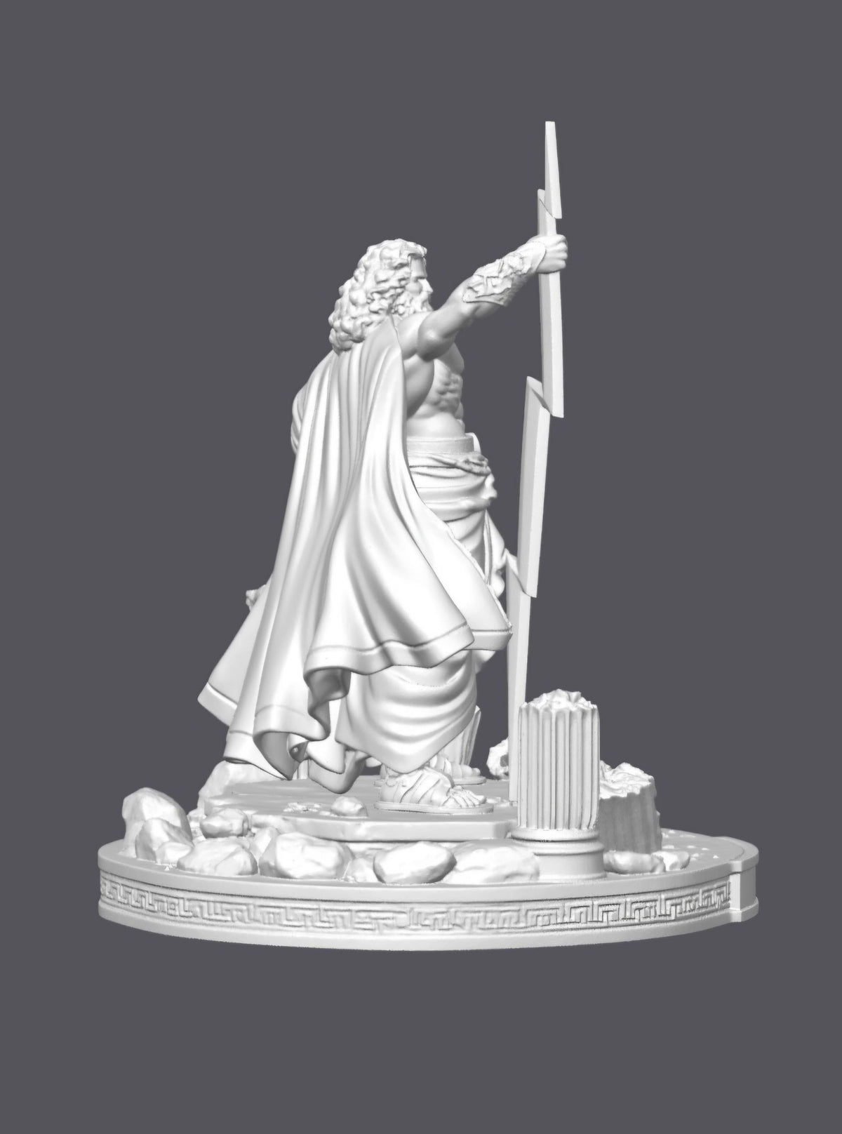 Zeus con rayo — Escultura decorativa artesanal | Atenea