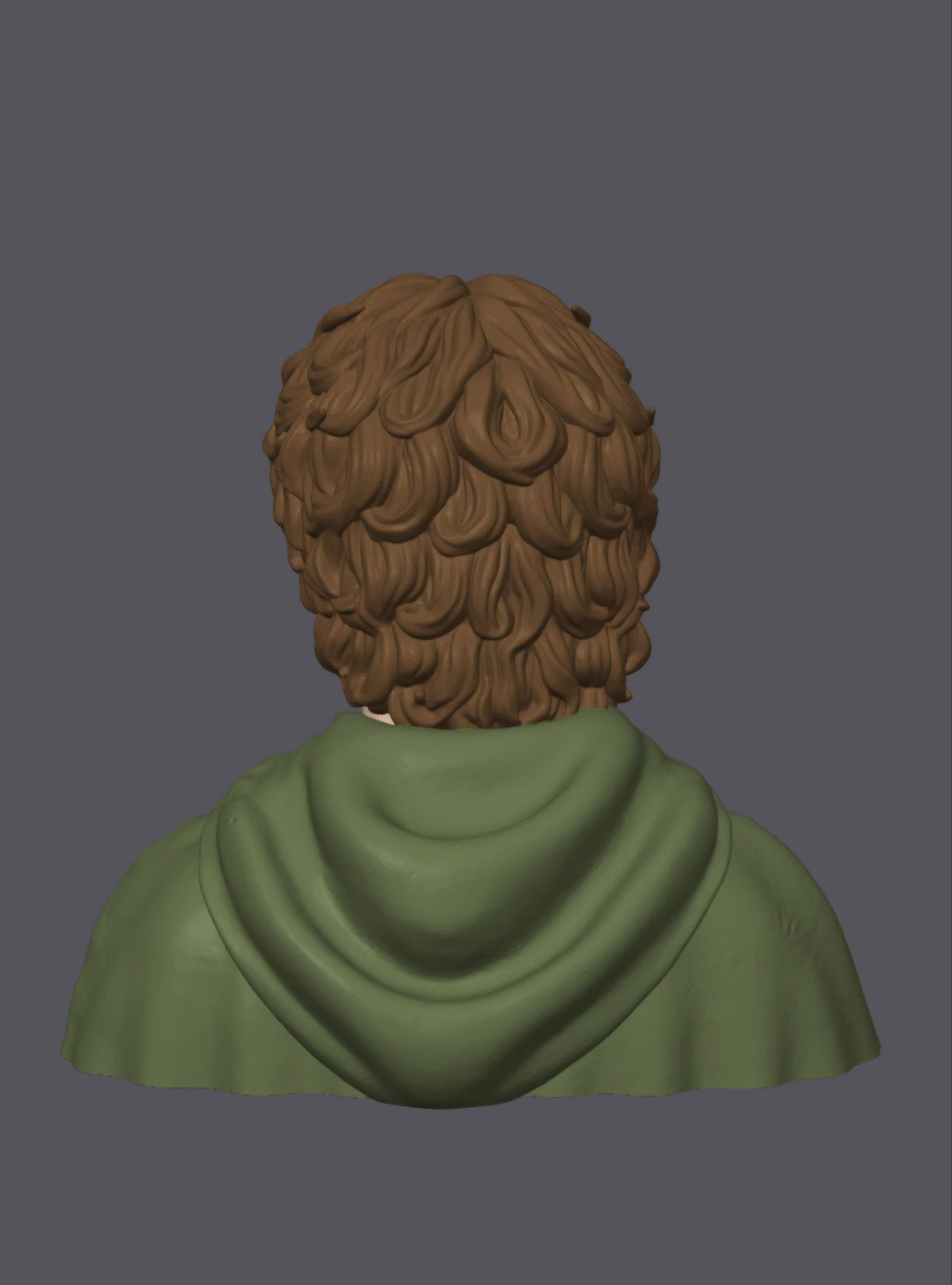 Busto Frodo pintado — Escultura decorativa artesanal | Atenea