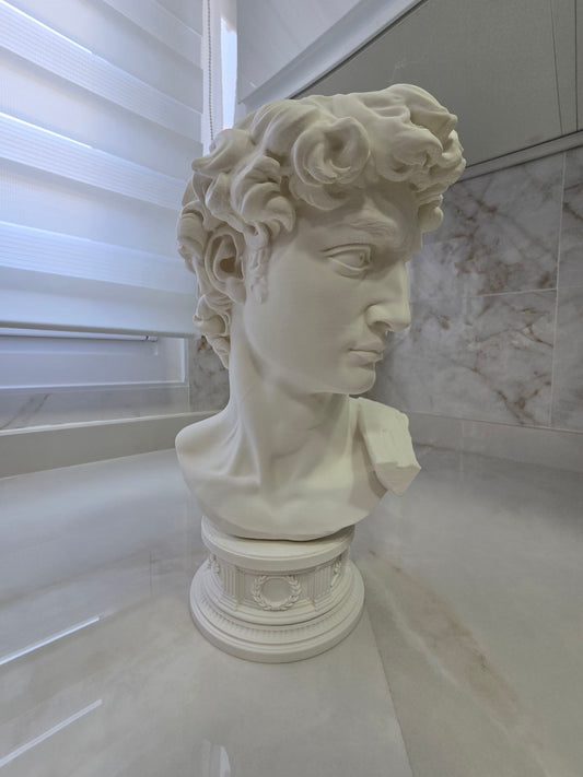 Busto con peana David de Miguel Ángel –  Escultura decorativa artesanal | Atenea