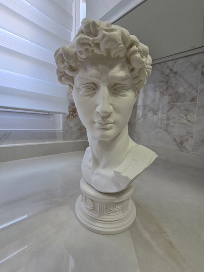 Busto con peana David de Miguel Ángel –  Escultura decorativa artesanal | Atenea