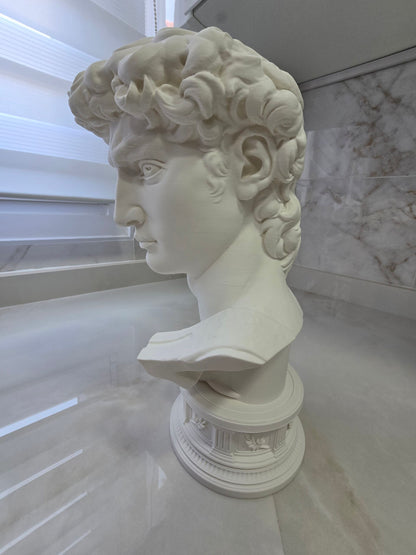 Busto con peana David de Miguel Ángel –  Escultura decorativa artesanal | Atenea