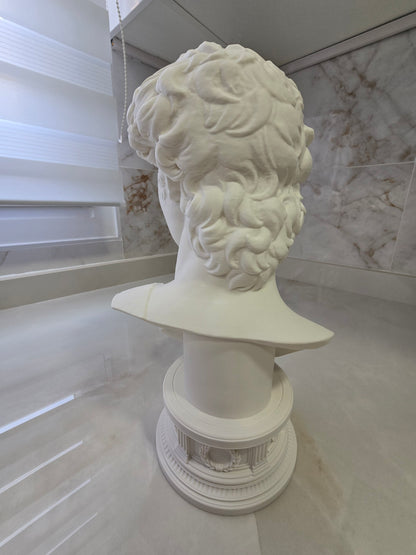 Busto con peana David de Miguel Ángel –  Escultura decorativa artesanal | Atenea