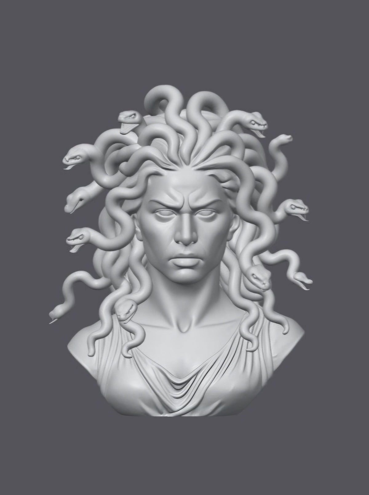 Busto Medusa — Escultura decorativa artesanal | Atenea