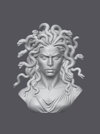 Busto Medusa — Escultura decorativa artesanal | Atenea