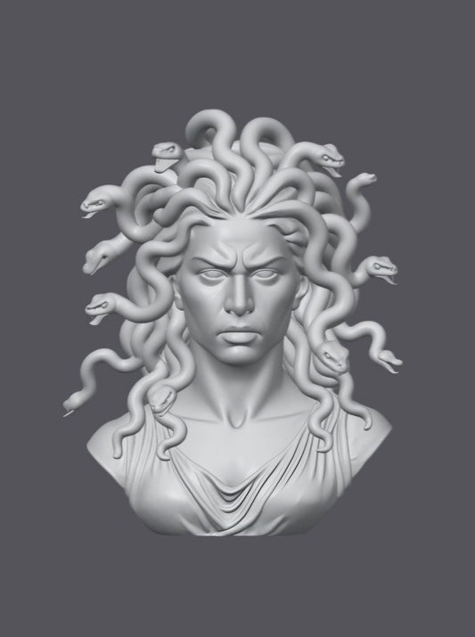 Busto Medusa — Escultura decorativa artesanal | Atenea