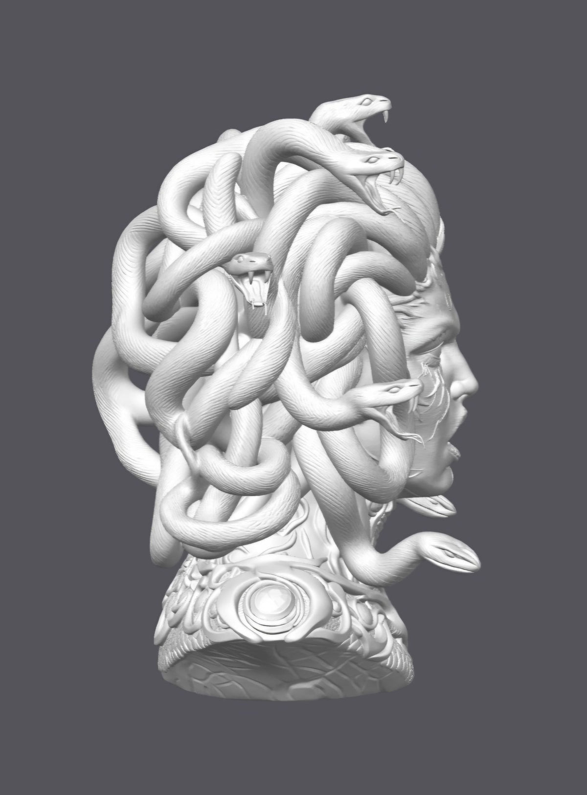 Busto Medusa, monstruo — Escultura decorativa artesanal | Atenea