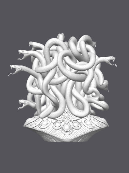 Busto Medusa, monstruo — Escultura decorativa artesanal | Atenea