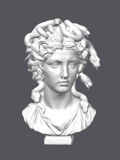 Busto Medusa — Escultura decorativa artesanal | Atenea