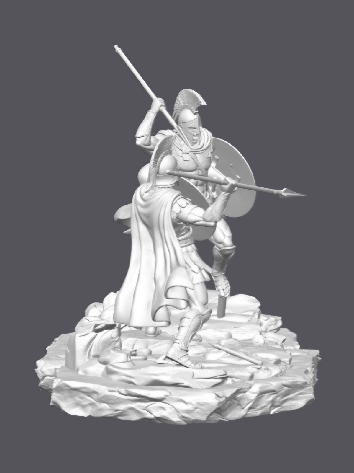 Aquiles vs Héctor — Escultura decorativa artesanal | Atenea