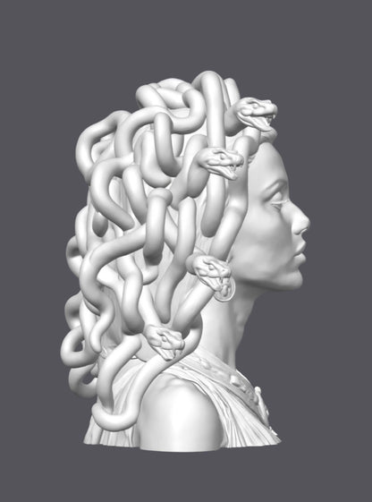 Busto Medusa sin peana — Escultura decorativa artesanal | Atenea