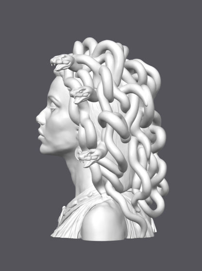 Busto Medusa sin peana — Escultura decorativa artesanal | Atenea
