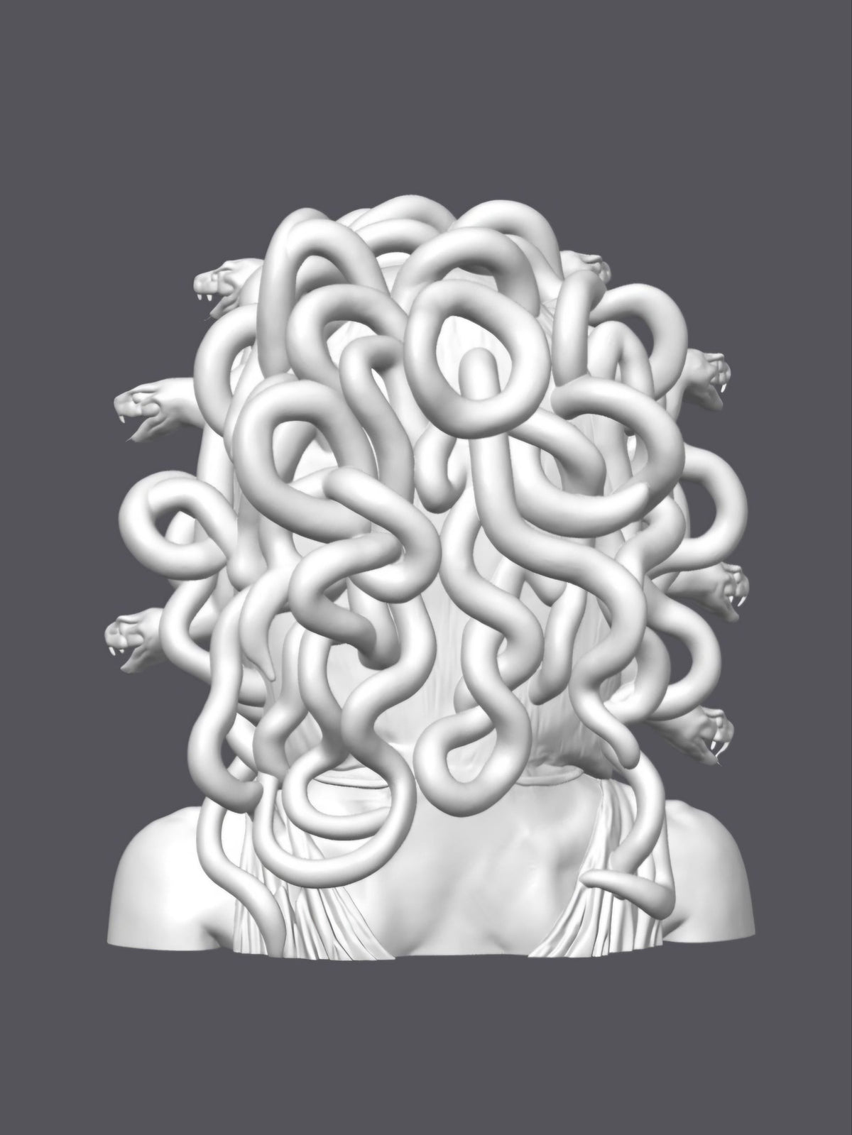 Busto Medusa sin peana — Escultura decorativa artesanal | Atenea