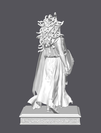 Atenea vs Medusa — Escultura decorativa artesanal | Atenea