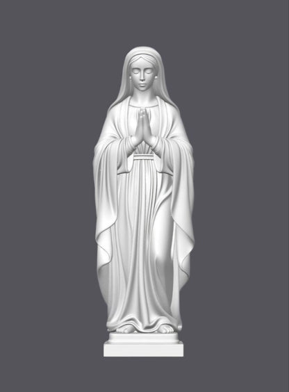 Virgen de Lourdes — Escultura decorativa artesanal | Atenea