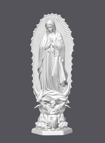 Virgen de Guadalupe — Escultura decorativa artesanal | Atenea