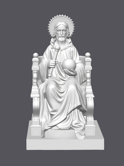 Cristo sentado en el trono — Escultura decorativa artesanal | Atenea