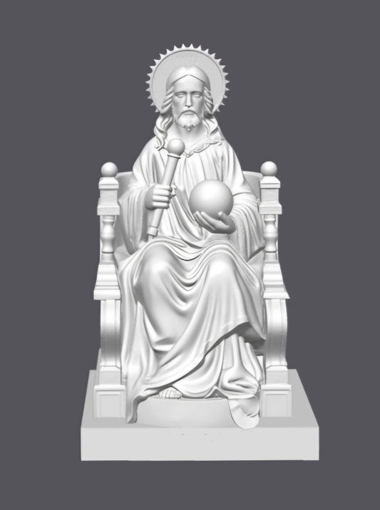 Cristo sentado en el trono — Escultura decorativa artesanal | Atenea