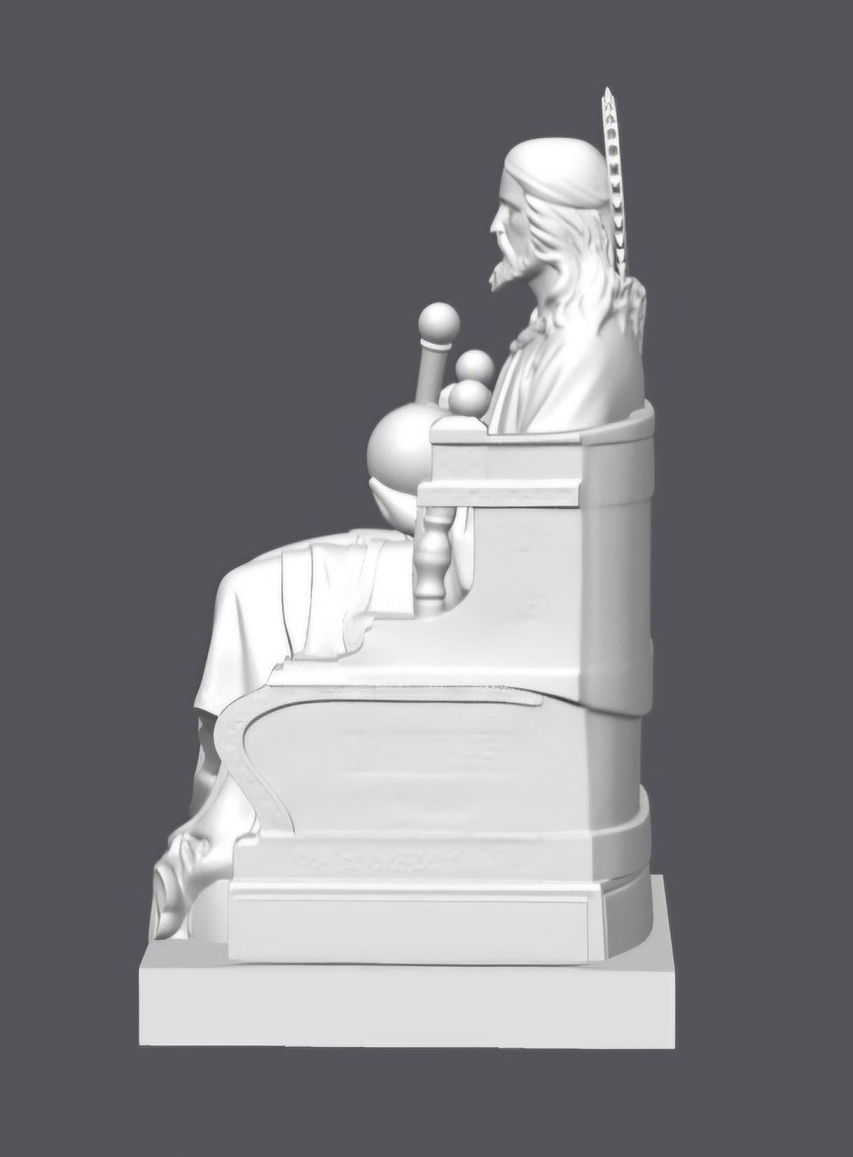 Cristo sentado en el trono — Escultura decorativa artesanal | Atenea