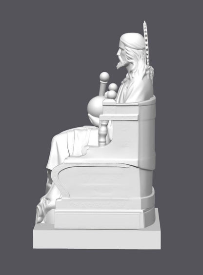 Cristo sentado en el trono — Escultura decorativa artesanal | Atenea