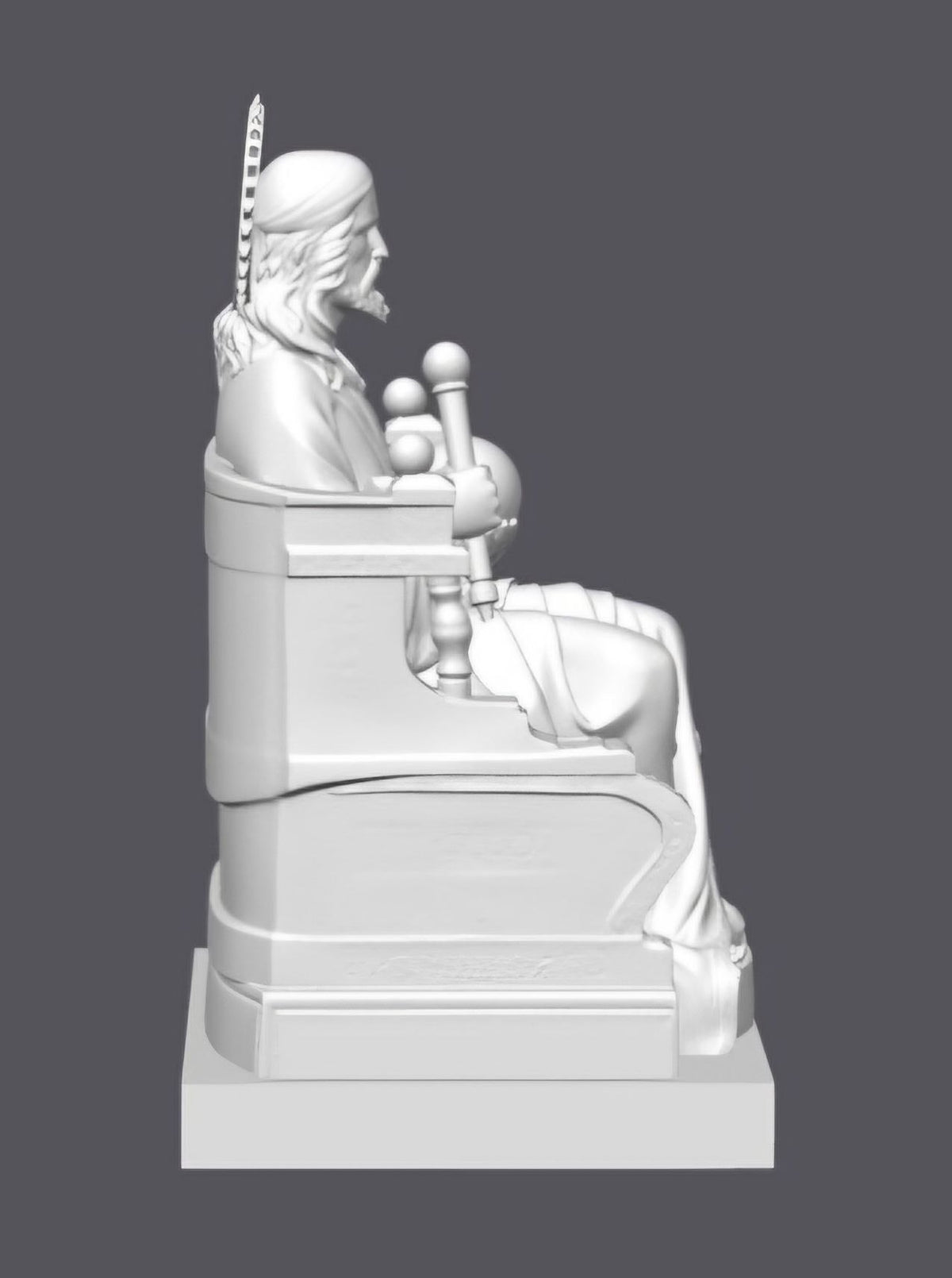 Cristo sentado en el trono — Escultura decorativa artesanal | Atenea