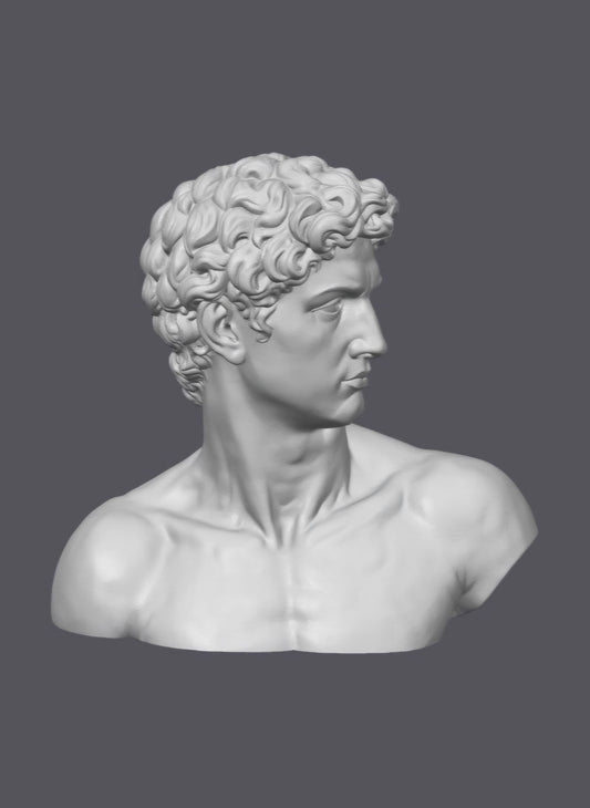 Busto clásico masculino — Escultura decorativa artesanal | Atenea