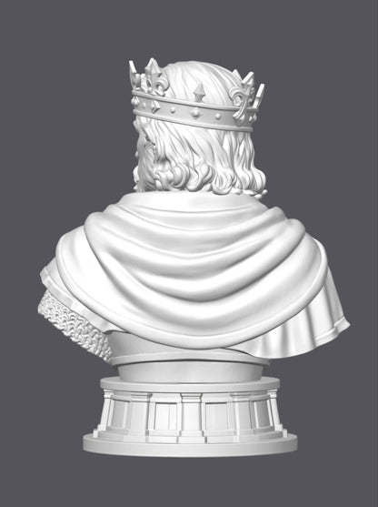 Busto Rey Ricardo I Corazón de León — Escultura decorativa artesanal | Atenea