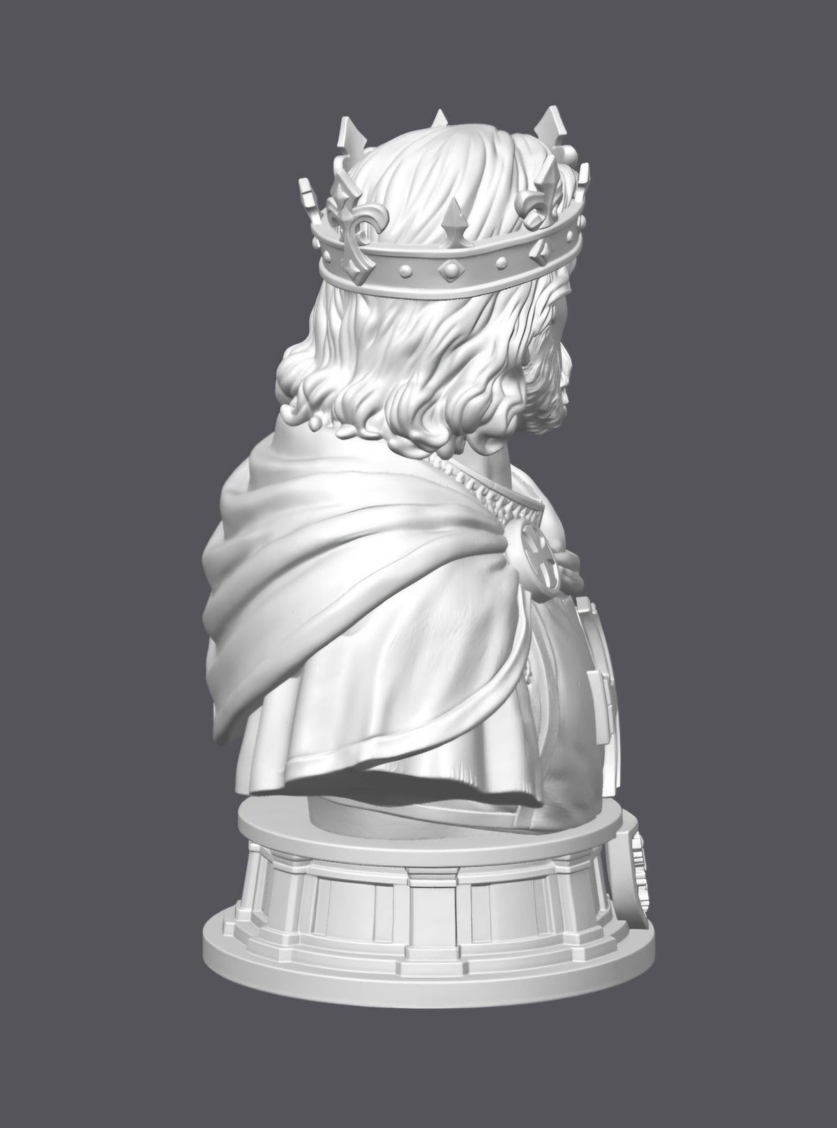 Busto Rey Ricardo I Corazón de León — Escultura decorativa artesanal | Atenea