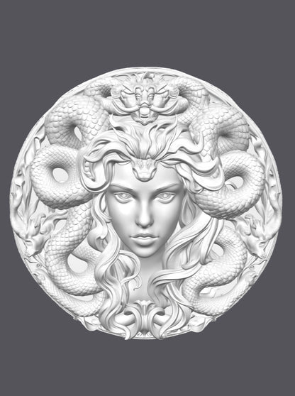 Medusa — Escultura decorativa artesanal | Atenea