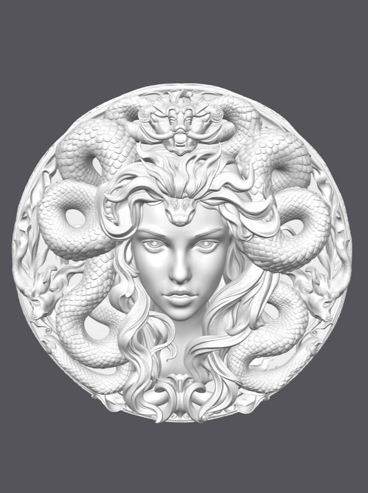 Medusa — Escultura decorativa artesanal | Atenea