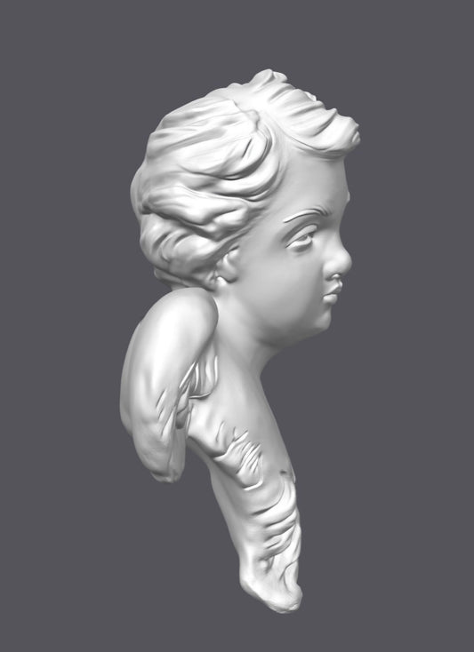 Escultura de pared Querubín — Escultura decorativa artesanal | Atenea
