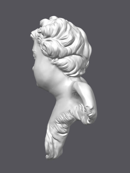 Escultura de pared Querubín — Escultura decorativa artesanal | Atenea