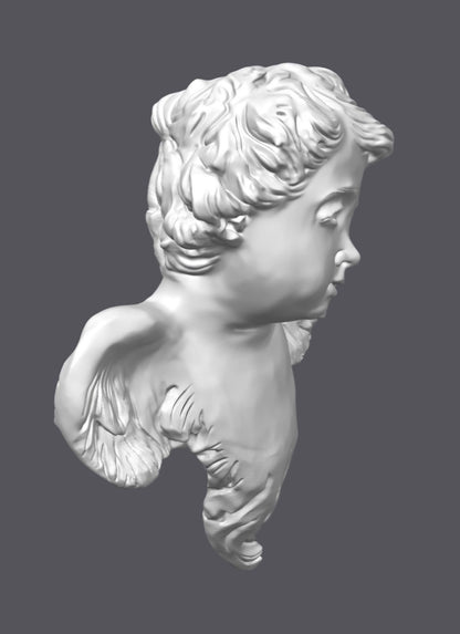 Escultura de pared Querubín — Escultura decorativa artesanal | Atenea