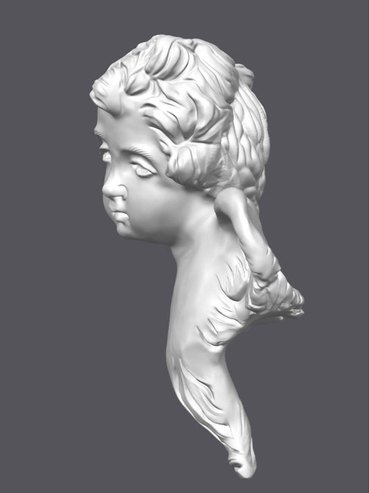 Escultura de pared Querubín — Escultura decorativa artesanal | Atenea