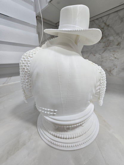 Busto de Tino Casal, etiqueta negra  — Escultura decorativa artesanal | Atenea